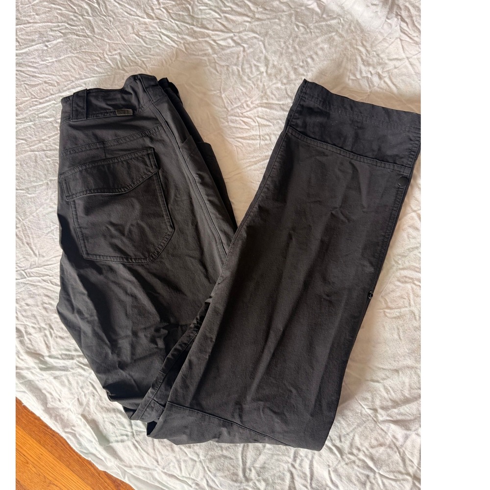 REI Co-op Savanna Trails Black Hiking Pants Womens 6 Stretch Cargo Roll-Up Leg